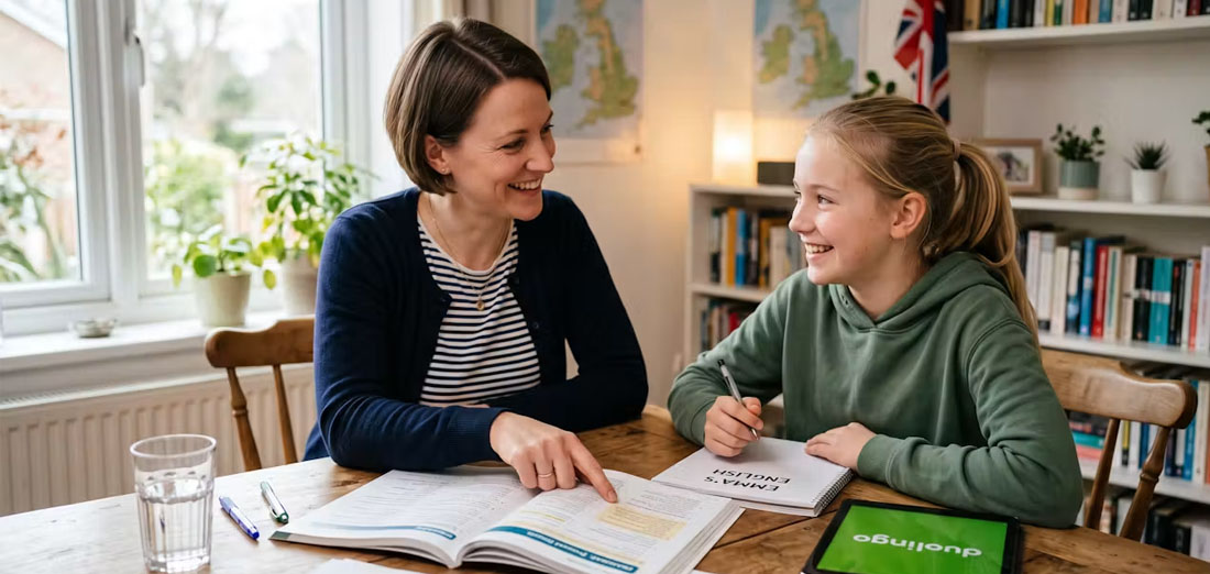 Lektor a studentka při individuální lekci angličtiny